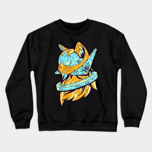 Electric Feline: The Cyber Cat's Hunt Crewneck Sweatshirt